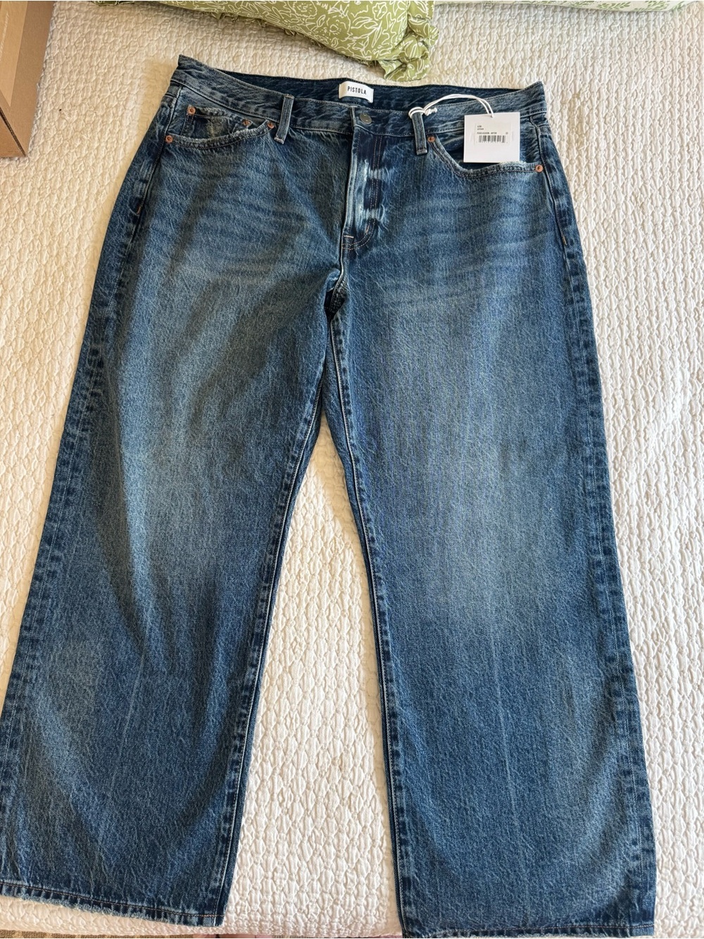 pistola Mid-Rise Straight Leg Jeans - Dark Indigo